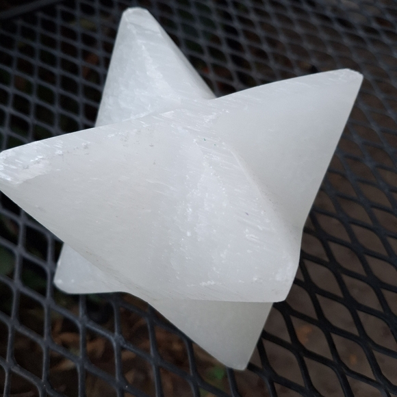 3 by 3 inch Selenite Merkabah - Picture 3 of 6